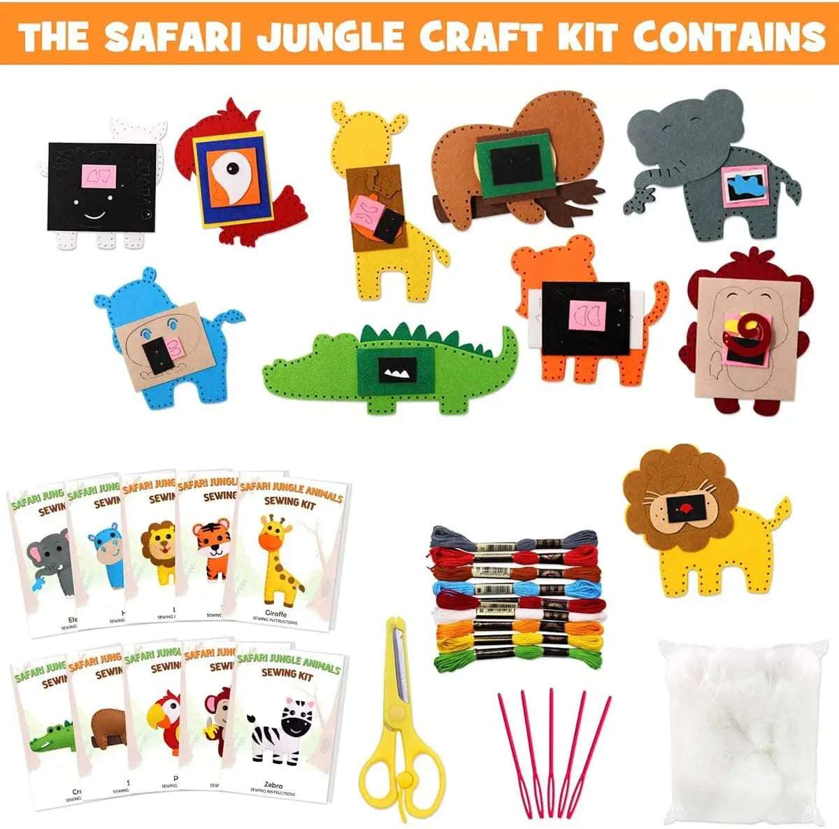 🐘Kids’ Safari Animal Sewing Kit 🦁