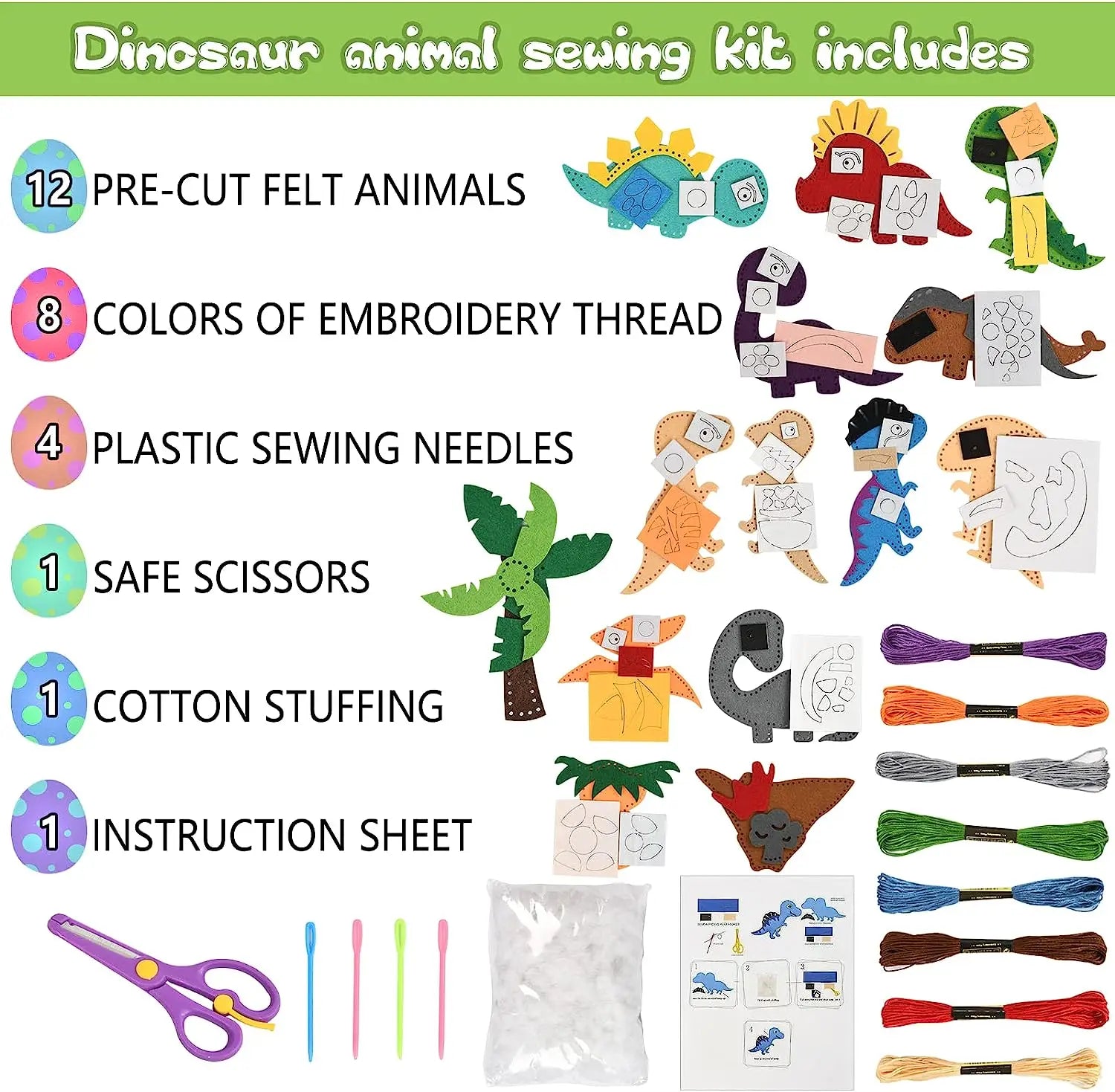 🐘Kids’ Safari Animal Sewing Kit 🦁