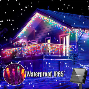 Solar Icicle Lights - 8 Modes & Waterproof