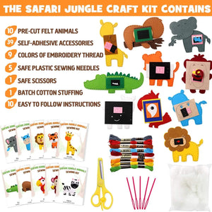 🐘Kids’ Safari Animal Sewing Kit 🦁